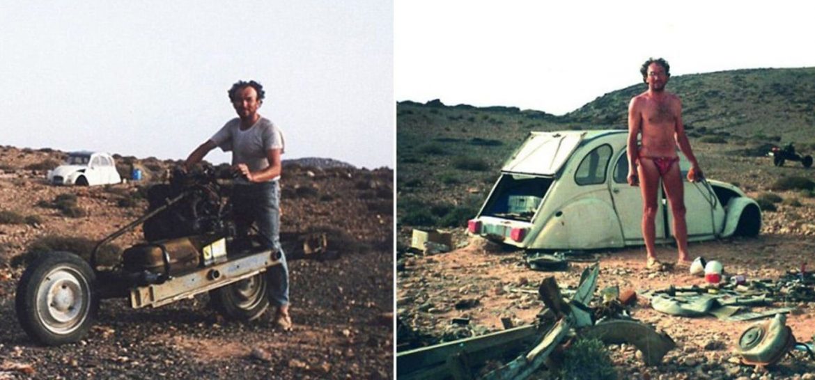 Algunos le apodan Tony Stark y es el hombre que transformó su 2CV en una moto para salvar su vida en pleno Sahara.